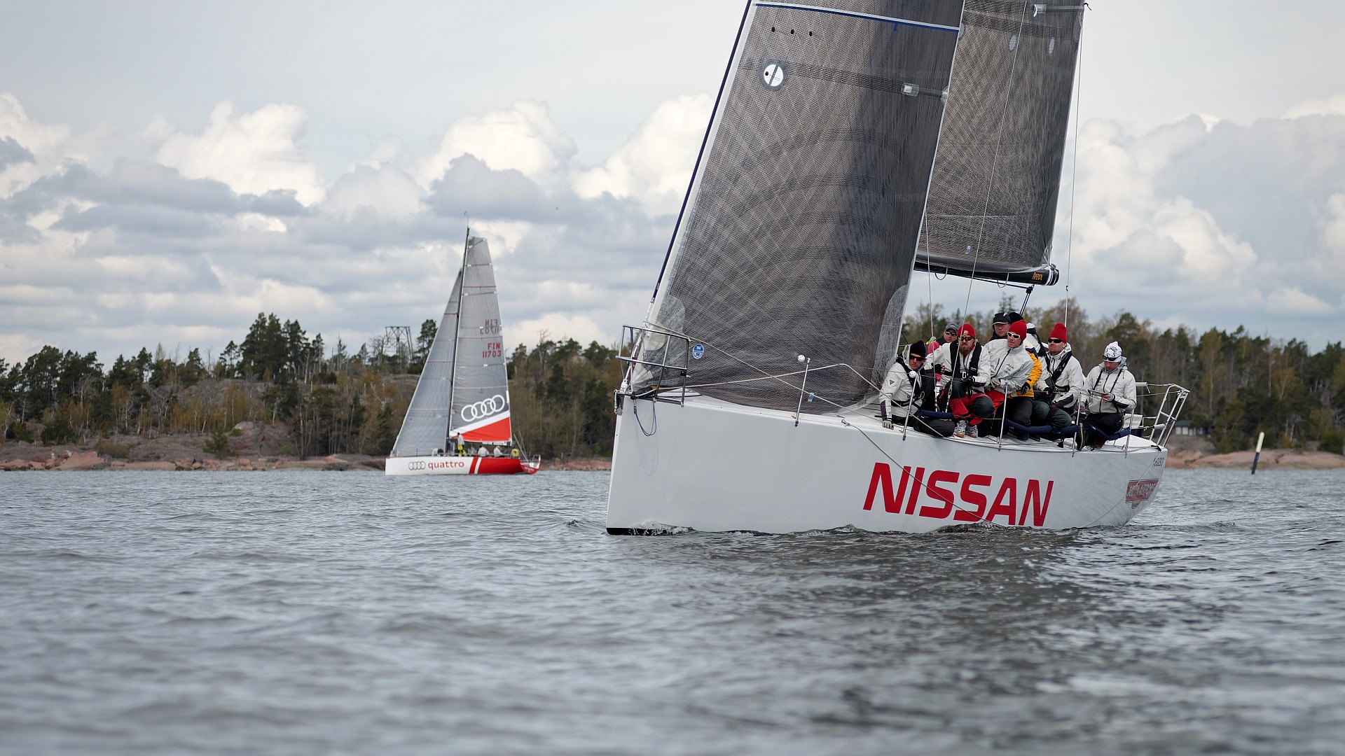 Season opening for the Finnish Off Shore sailors and for Sailpix. Race was sailed in light wind which increased during the day with plenty of sunshine. RESULTS ..and a 30 second video from the ORC1 class start.